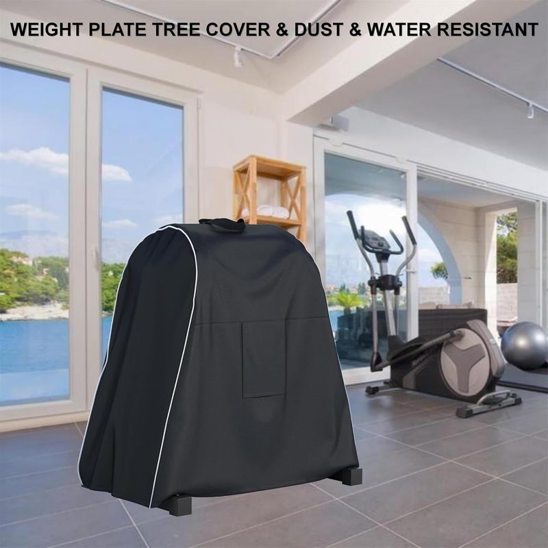 Ddeman Strength Training Plate Tree Cover, Barbell Weight Rack Cover, For Home Gym CAP Triangle Barbell Weight Rack, Strength Training Tree Weight Plate Rack (Cover Only) - Image 5